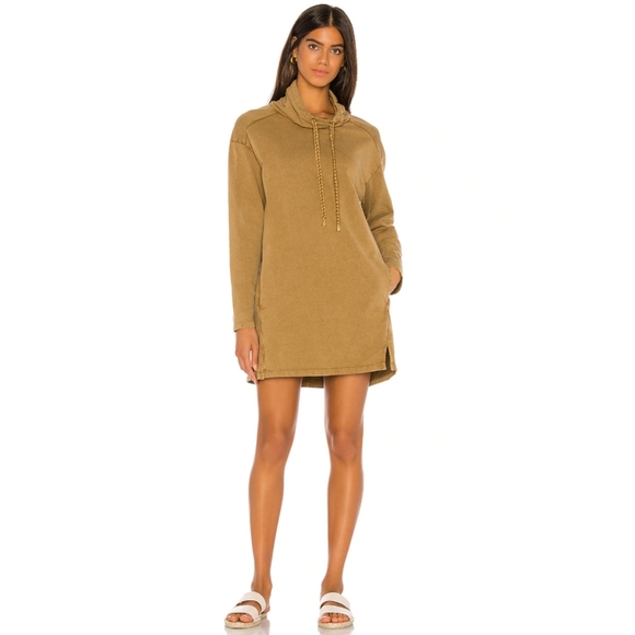 L*Space Daphne Sweatshirt Dress in Moss Tan - Picture 2 of 5